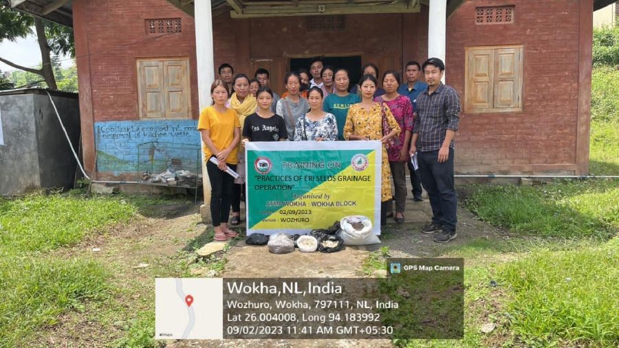 ATMA officials, resource persons and farmers during the Kisan Gosthi and training program at Wozhuro on September 1 and 2.